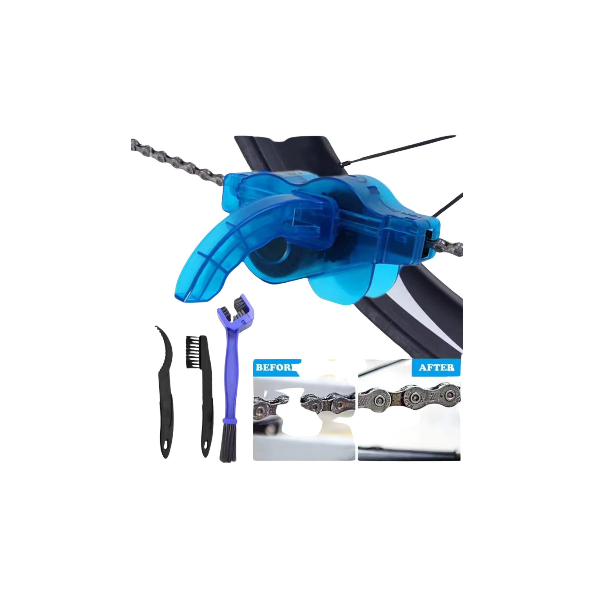 Bike Chain Cleaning Tool Kit 🧼 | Chain Cleaner + Brush Set-2