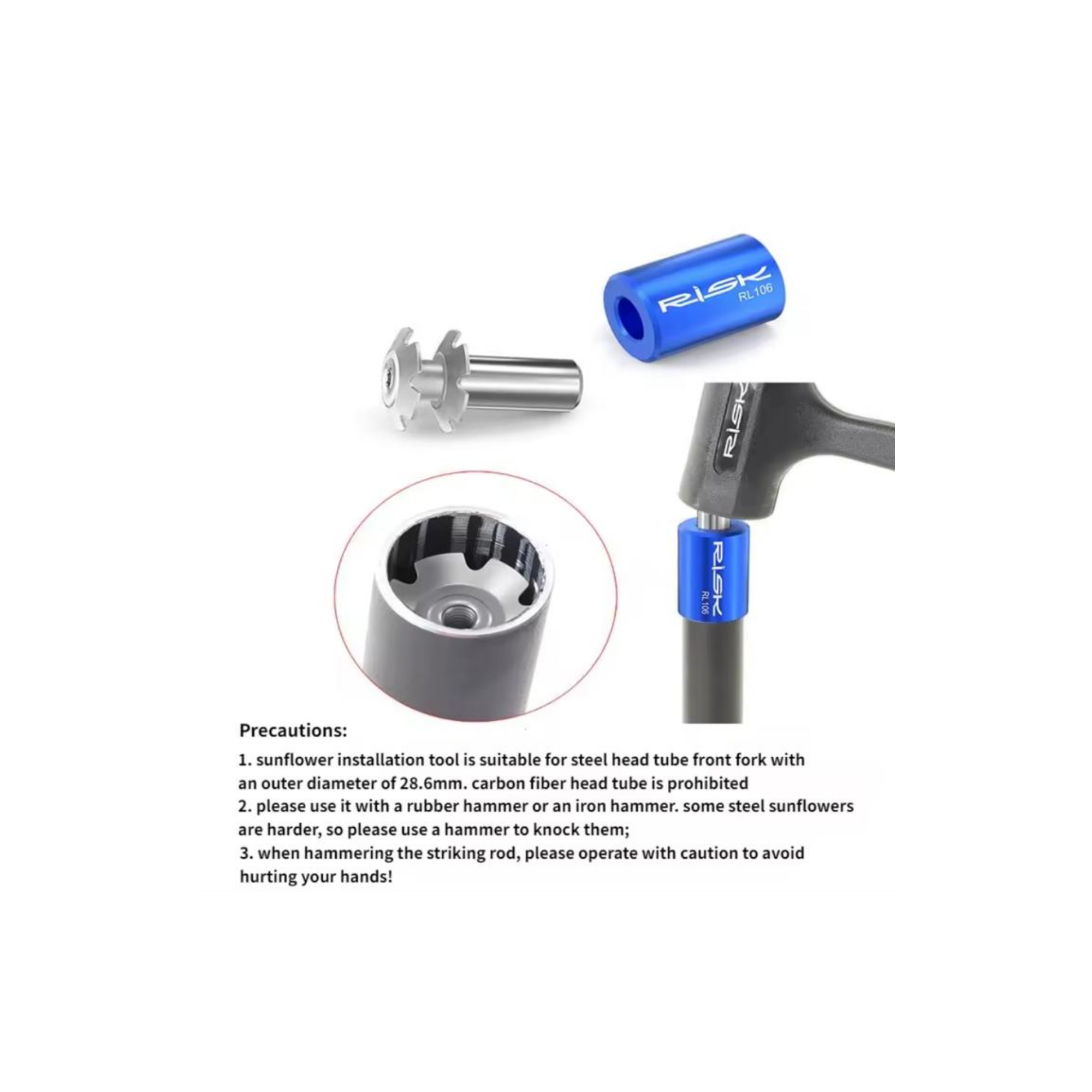 Bike Star Nut Setter Tool Kit 🔧 | Extended Fork Steerer Installation Tool-4