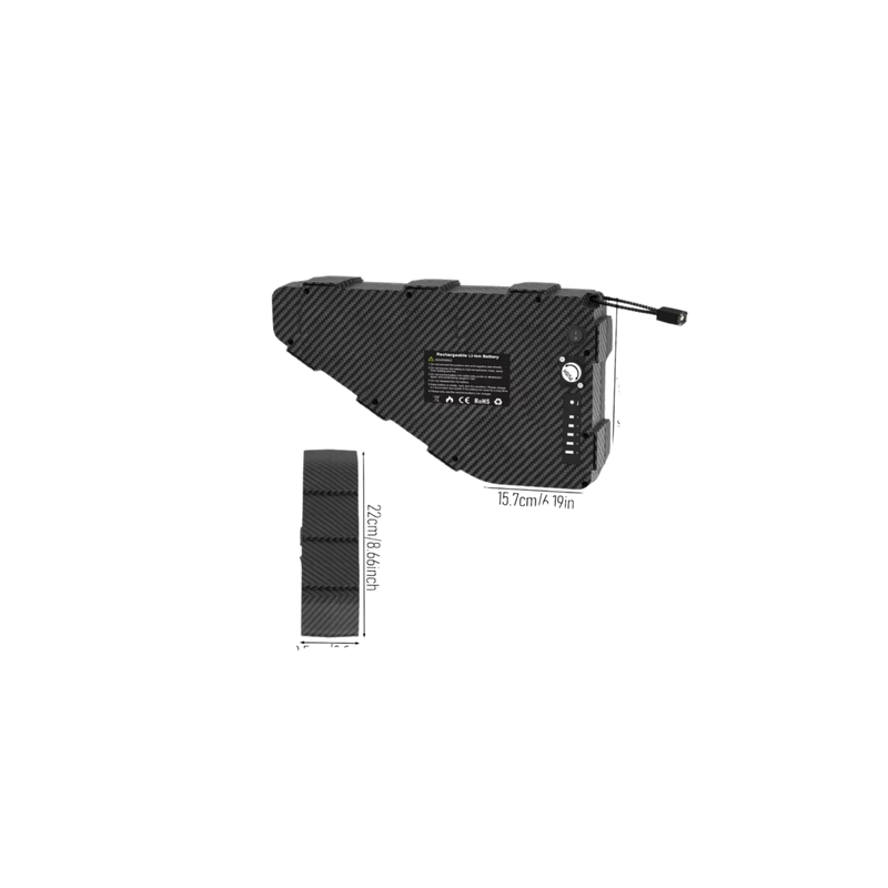 E-Bike Battery Box 🔋 | 48V–84V Carbon Style Battery Case with Switch & Charge Port-2
