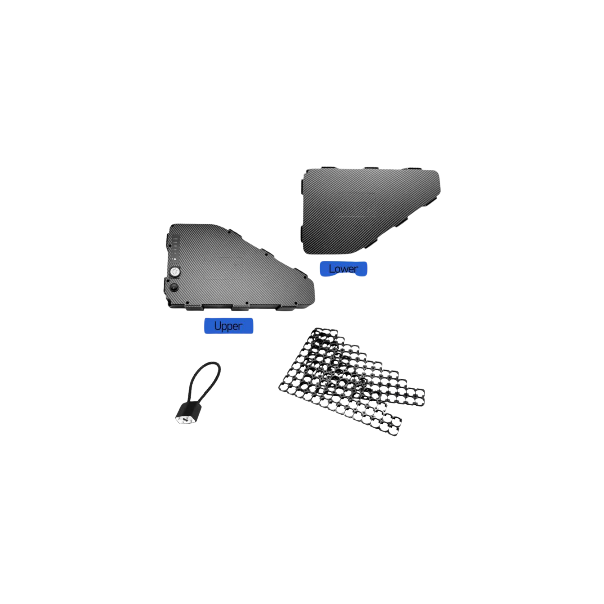 E-Bike Battery Box 🔋 | 48V–84V Carbon Style Battery Case with Switch & Charge Port-4
