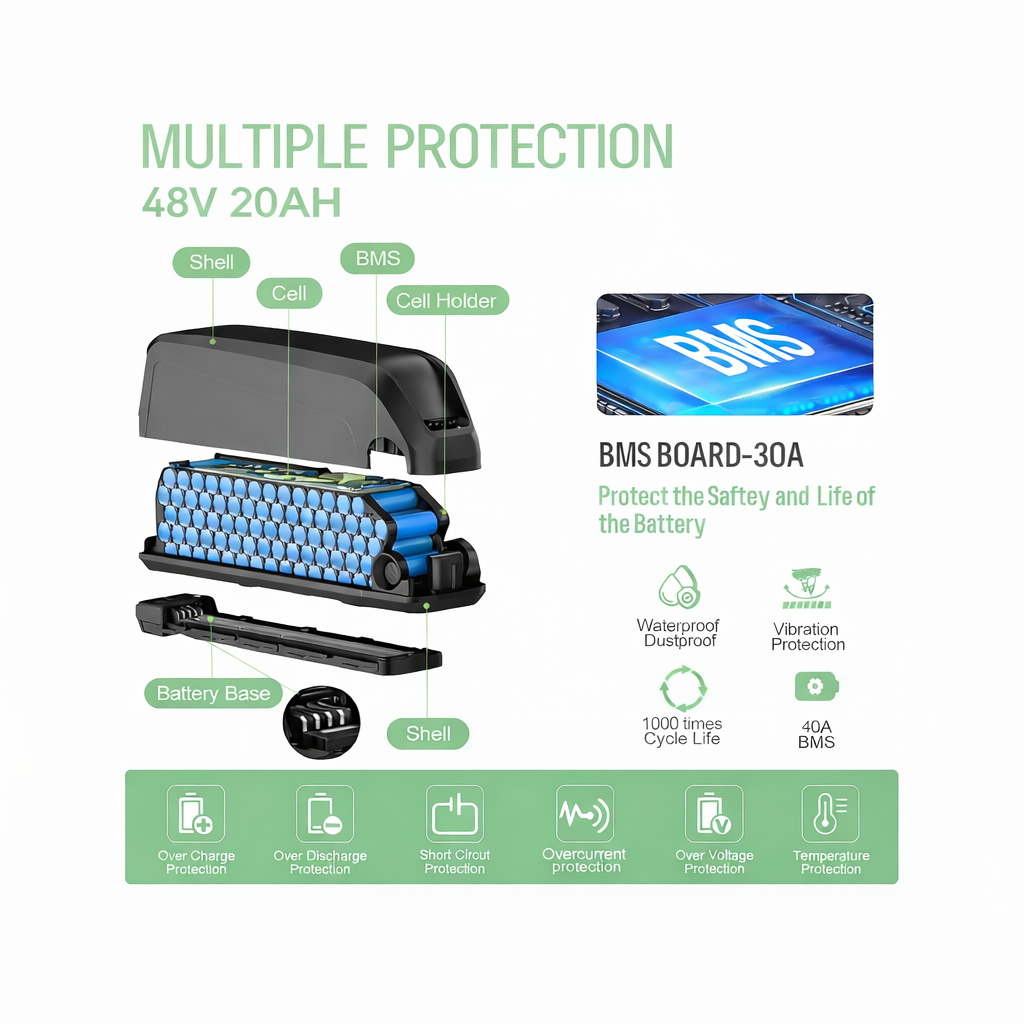 48V 20Ah Downtube E-Bike Battery-1