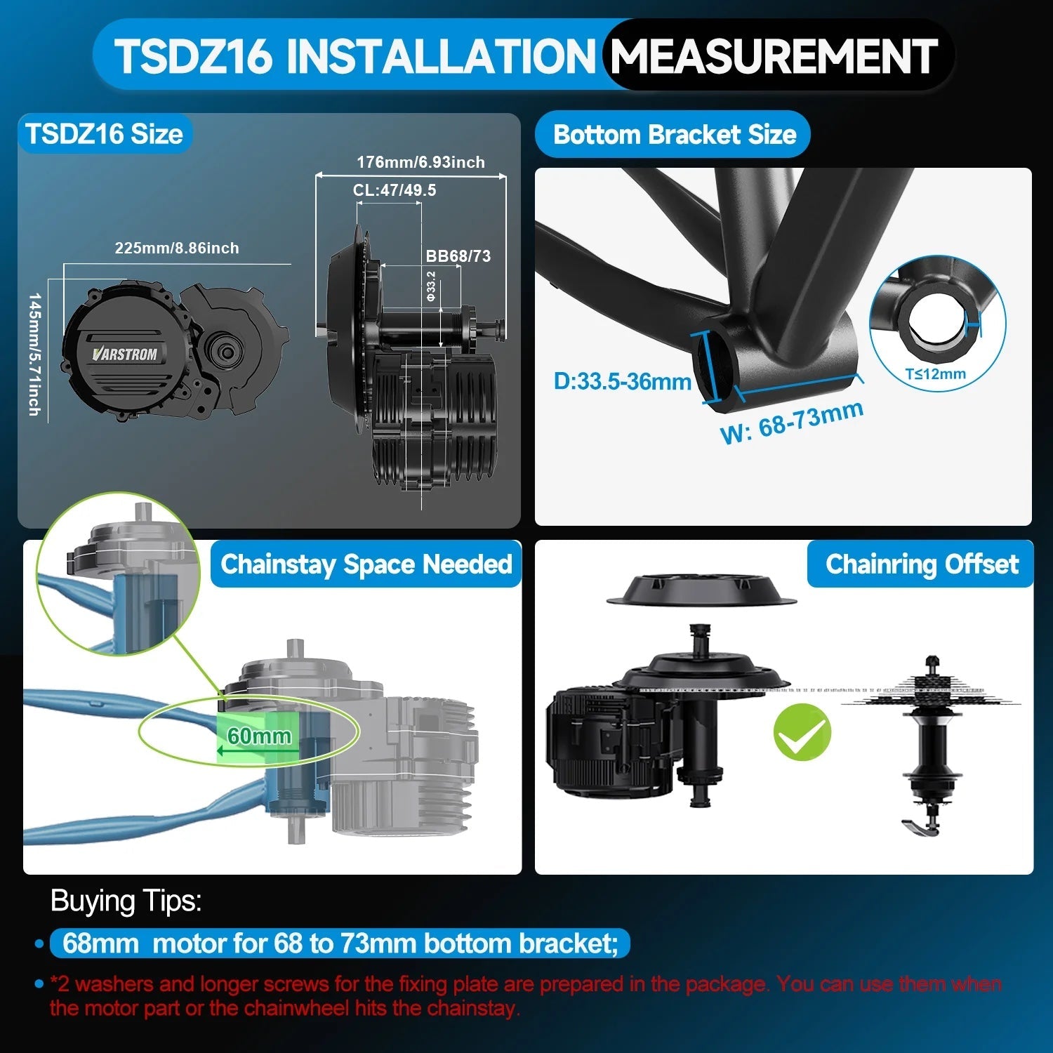 Tongsheng TSDZ16 48V 1000W Mid-Drive E-Bike Conversion Kit-4
