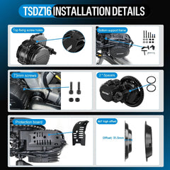 Tongsheng TSDZ16 48V 1000W Mid-Drive E-Bike Conversion Kit-5