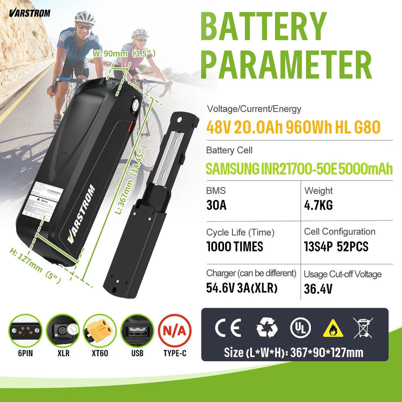 Varstrom 48V 20Ah E-Bike Battery-4