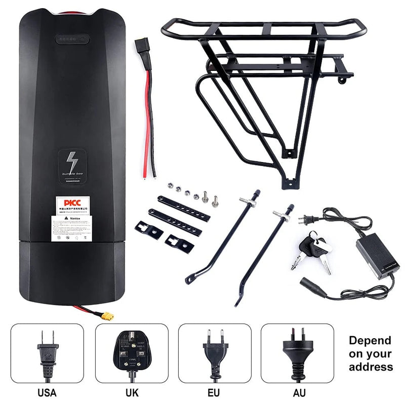 48V 18.2Ah Rear rack E-Bike Battery-3