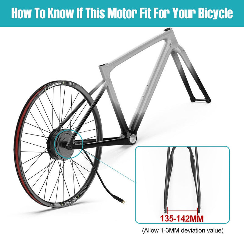 1500W 48V Rear Hub E-Bike Conversion Kit-4
