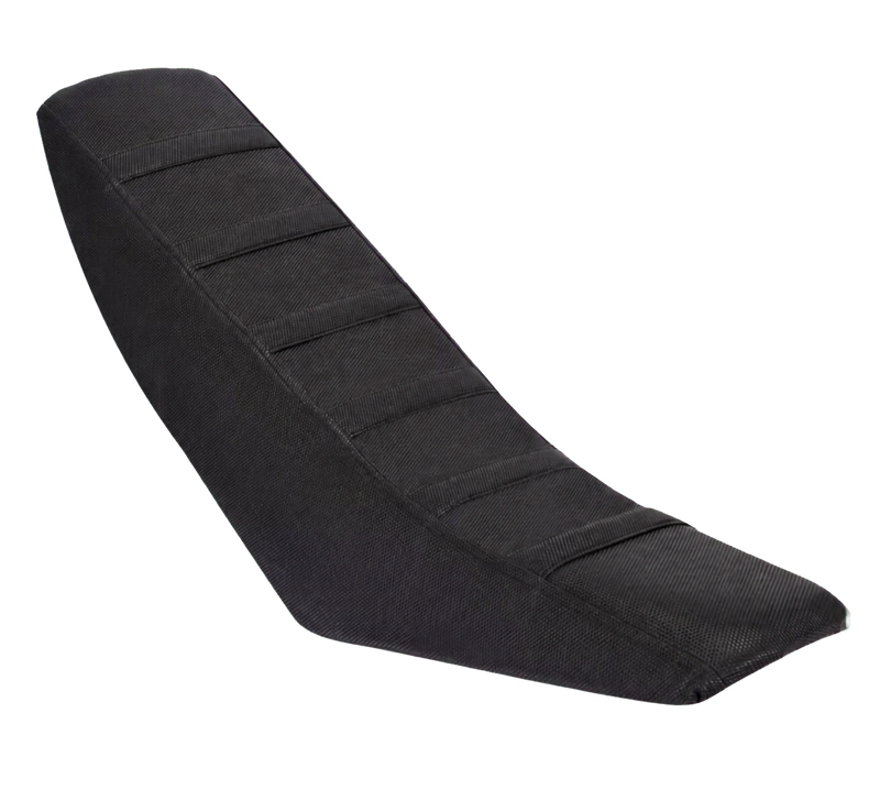 Black Moto CRF50 seat cover on transparent background